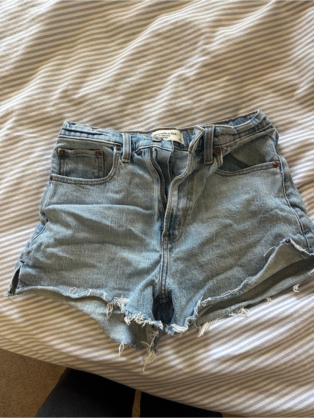 Abercrombie and Fitch Classic Light Blue Denim Cutoff Shorts